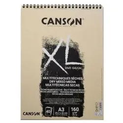 Canson, Heft + Block, Zeichenblock Sand Grain (A3, Blanko)