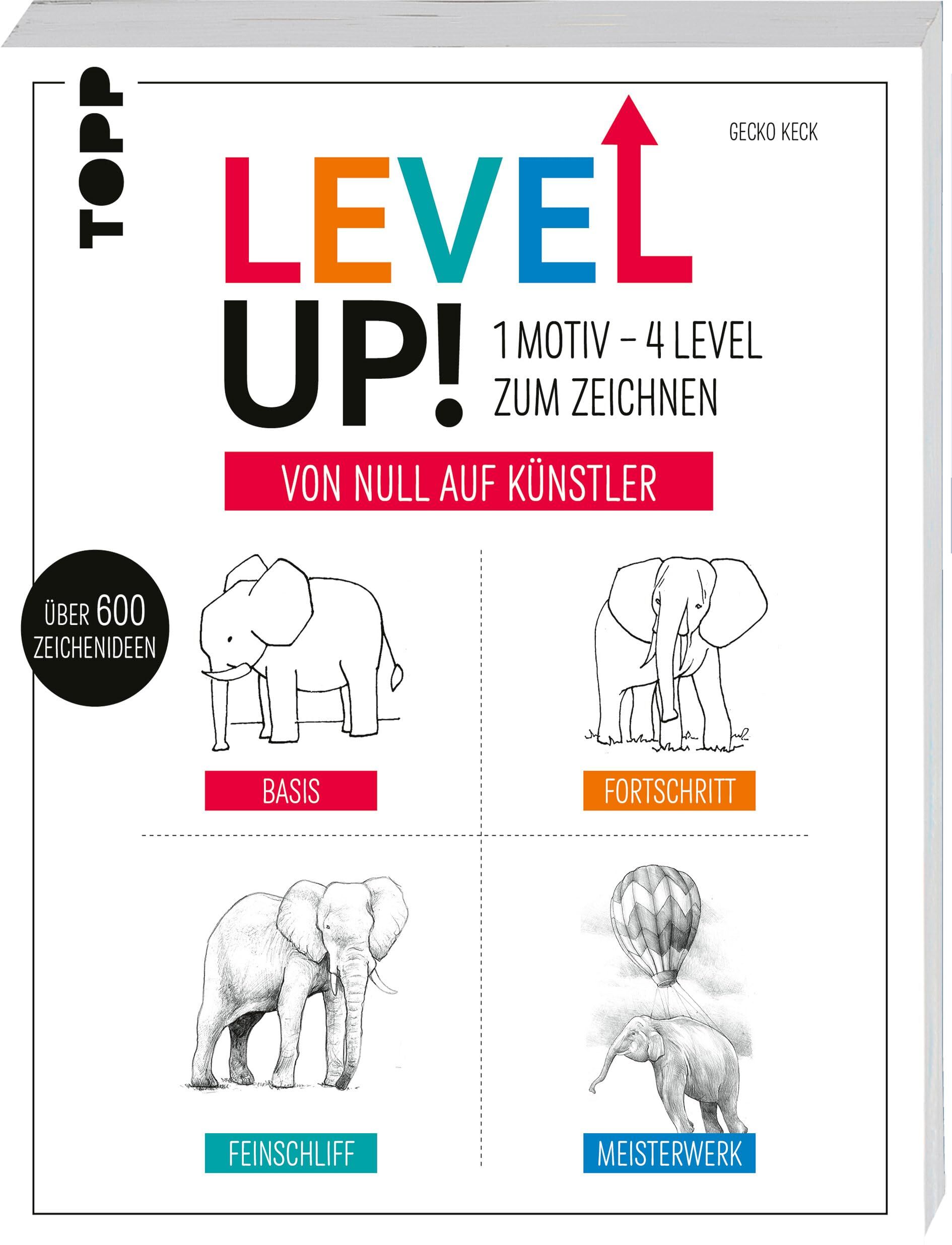 Gecko Keck - Level up! 1 Motiv - 4 Level zum Zeichnen: Von Null auf Künstler. Über 600 Zeichenideen - Preis vom 09.10.2026 07:28:09 h