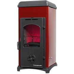 9005 Burgunderrot– Eleganz und Effizienz in Einem, Leistung: 6,4 kW, Kaminofen, Schwedenofen