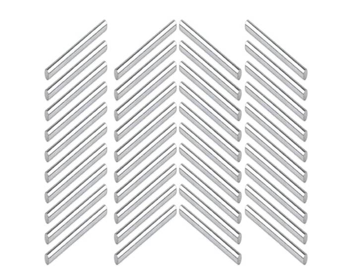 LEOUEANR - Lot de 40 tiges métalliques pour étagères\, tiges de soutien cylindriques pour étagères et armoires IKEA IVAR (argent)