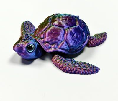 DynamicDeals FlexiShell Sea Turtle Fidget Toy For Stress Relief And Desk Decor purple