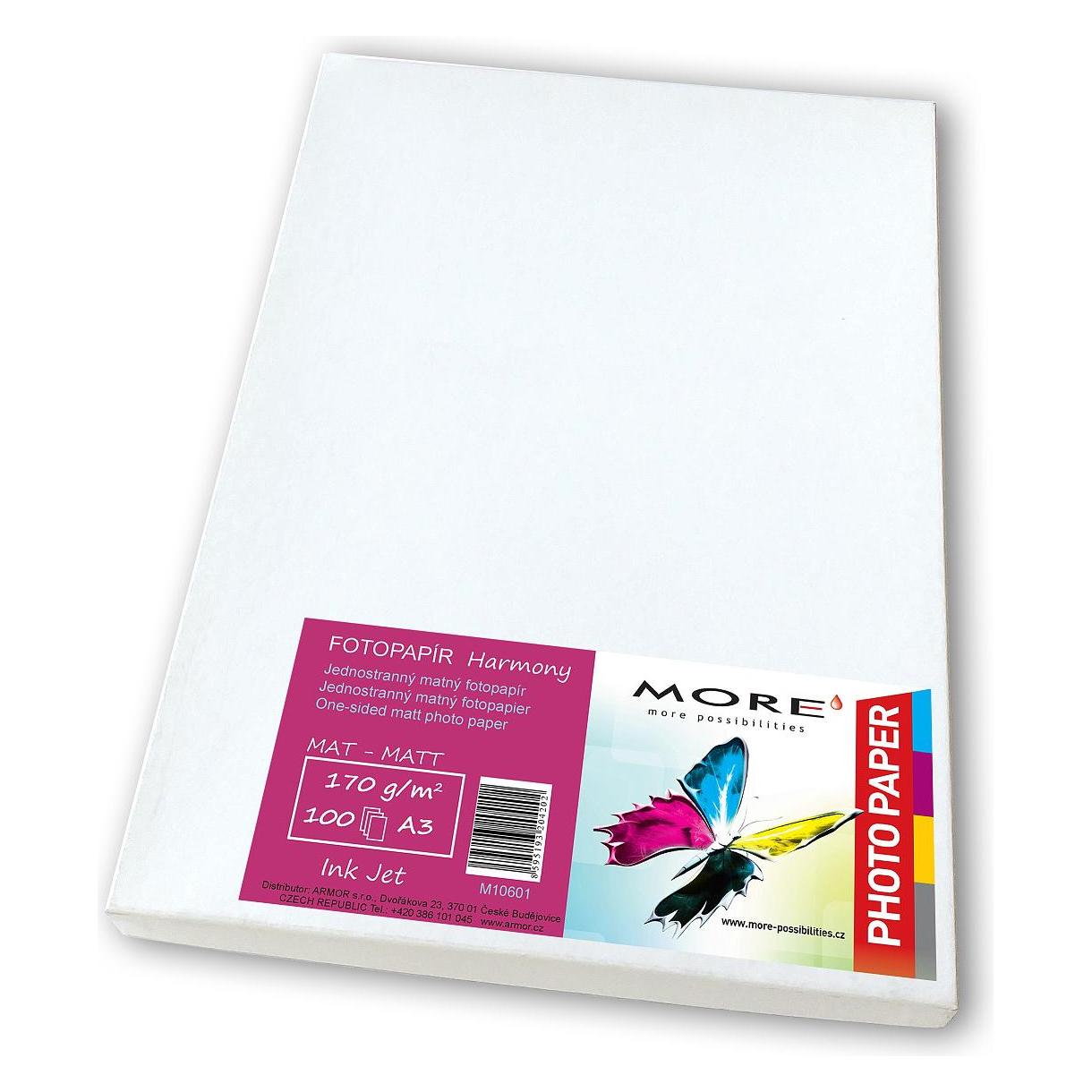 Armor OWA Fotopap??r matn?? b??l?? kompatibiln?? s A3, /m2, kompatibiln?? s ink. tisk., 100 ks (170 g/m², A3, 100 Stk.) (M10601)