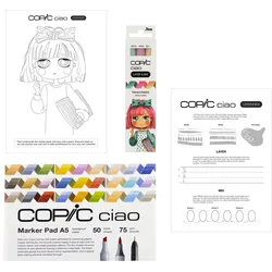 COPIC® Ciao Vibrant Palette Starter Layoutmarker-Set grau 1.0 + 6.0 mm Schreibfarbe: Mehrfarbig