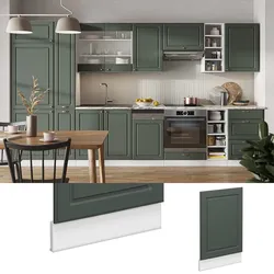 Vicco Geschirrspülerblende Küchenschrank Küchenmöbel Fame-Line Weiß Grün-Gold Landhaus 45 cm Küche Einbauküche Geschirrspüler Blende Küchenzeile
