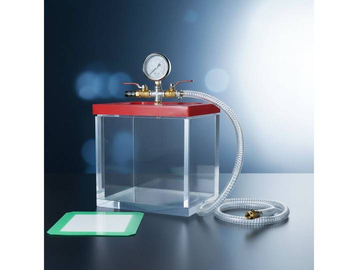 Mucola Vakuumbehälter Vakuumkammer 220x210x160 mm Entgasung 7,39L Harzfalle Vacuum, Acryl, (Stück, 1-tlg., Premium-Vakuumkammer), Wasserdruck-getestet