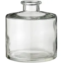 IB Laursen Vase Anna kantig aus Klarglas mit schmalem Hals, 10 cm, Ø: 9 cm