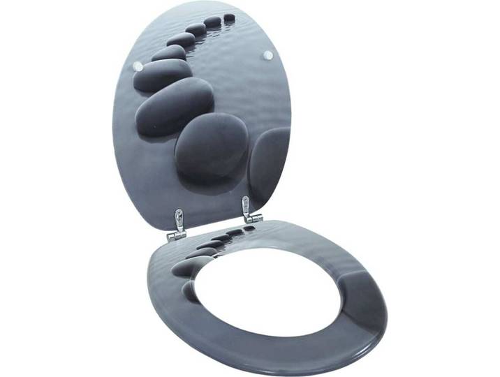 Vidaxl Toilettensitz Stein MDF