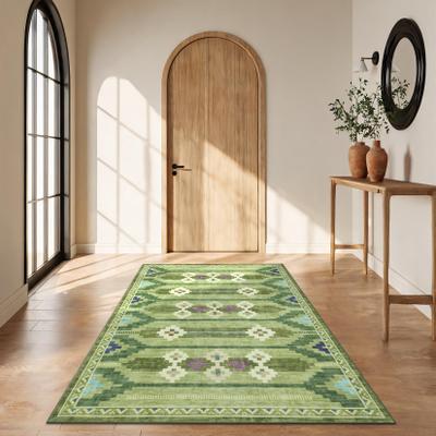 Garvee Boho Machine Washable Geometric Low Pile Area Rug