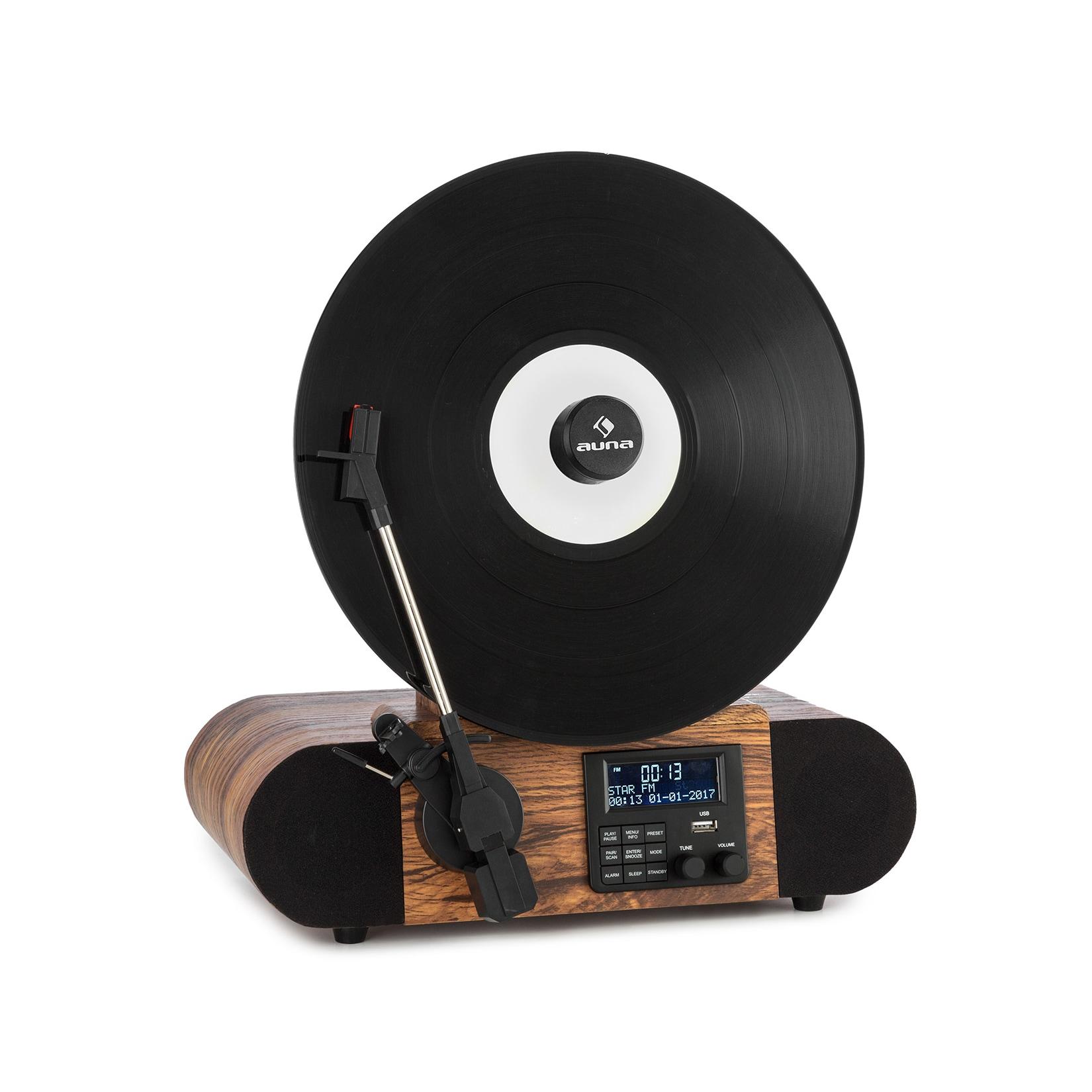 Verticalo SE DAB Retro-Plattenspieler DAB+ UKW-Tuner USB BT AUX holz