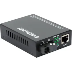 Intellinet 10/100/1000Base-TX to 1000Base-LX, SC, Single-Mode, 12.4 mi., WDM, Data Converter