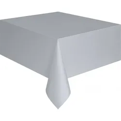 Tischdecke silber Plastik
