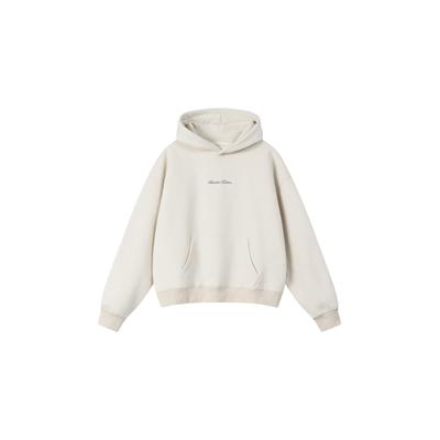 Hoodie ANOTHER COTTON LAB "Another Cotton Lab Creative Lab Hoodie", Herren, Gr. XL, beige (powdergelb), 52% Baumwolle, 48% Polyester, bedruckt, Rundhals, Sweatshirts Hoodie