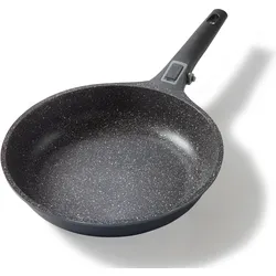 Stoneline SMART Bratpfanne 28 cm, mit abnehmbarem Griff, Induktion, Aluguss, Pfanne mit echten Steinpartikeln beschichtet, Ohne Fett & Öl kochen und braten
