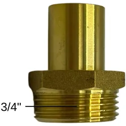 Rohrstutzen 3/4 Zoll x 22 mm DN16 Rohranschluss Flachdichtend Messing Solartechnik