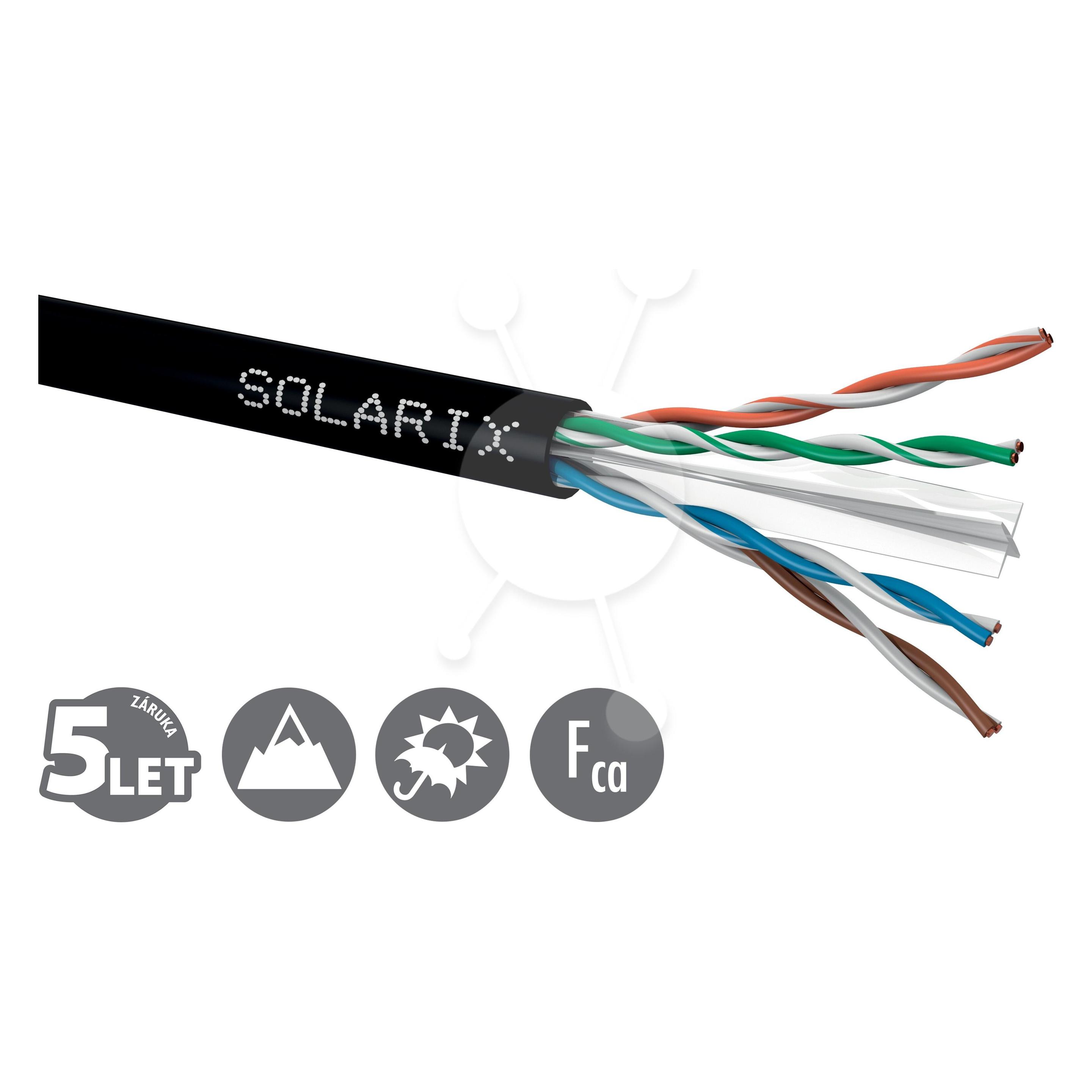 Solarix InstalaÄní kabel CAT6 UTP PE venkovní (UTP, CAT6, 500 m) (27655193)