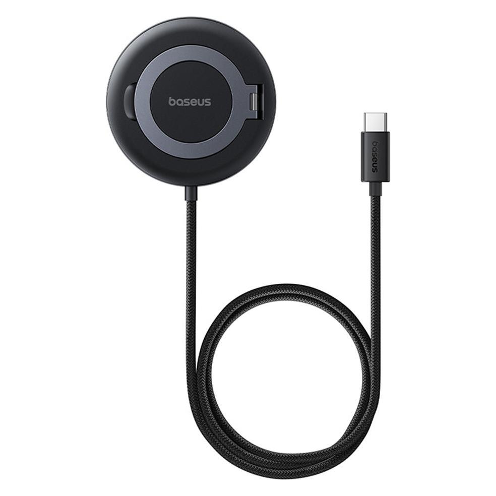Baseus Drahtloses Ladegerät Simple Mini4, 15 W, 1,67 A, schwarz P10273300121-01 (15 W) (P10273300121-01)