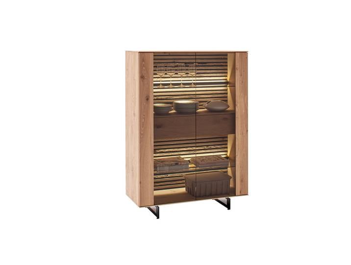 Schöner Wohnen Highboard YONNA, Kerneiche, Massivholz