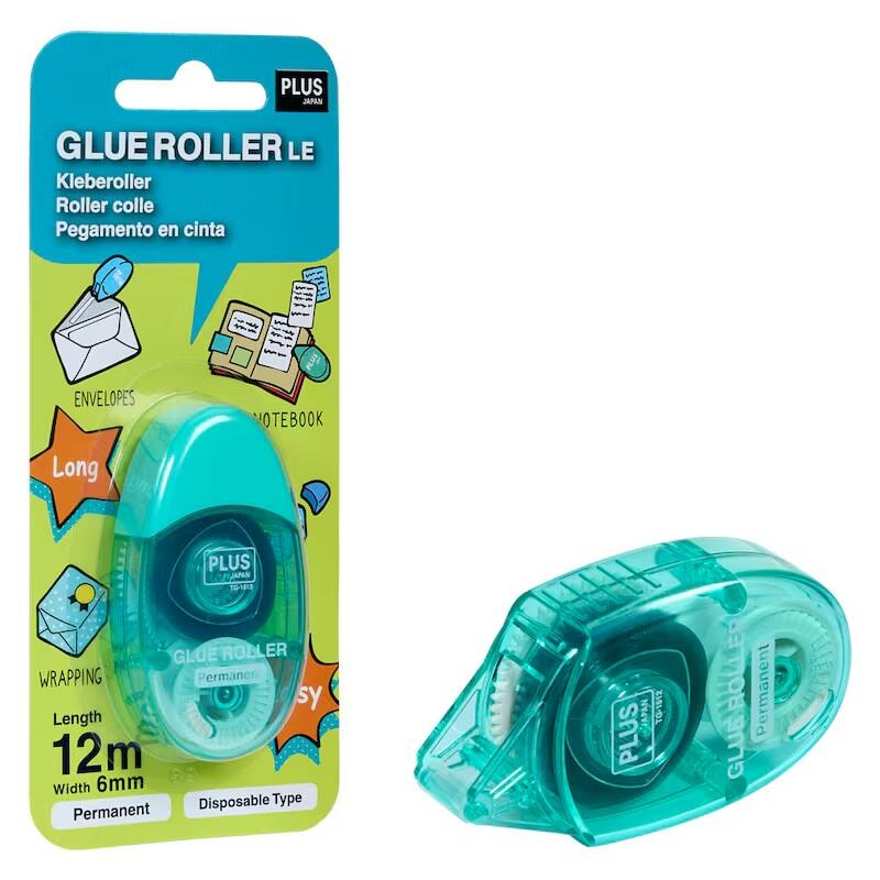 PLUS JAPAN Kleberoller LE, 6 mm x 12 m, grün 54239