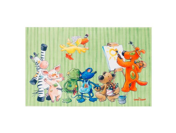 Kinderteppich Tiere Multicolor Die lieben Sieben 100x160 cm