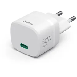HAMA Schnellladegerät GaN USB-C PD 30W weiß