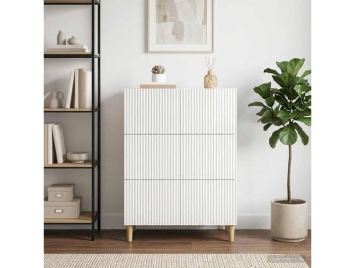 KGHFDVB Schubladenschrank 66 x 34,5 x 90 cm Holzwerkstoff Vintage Design, Konische Beine, Robust, Viel Stauraum, Für Wohnzimmer
