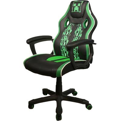 Gaming-Stuhl PHOENIX, grün (schwarz, schwarz), B:61cm H:102cm T:62cm, Kunststoff, Metall, Polyester, Stühle, Gaming-Stuhl, grüne Absetzungen, Racing Chair