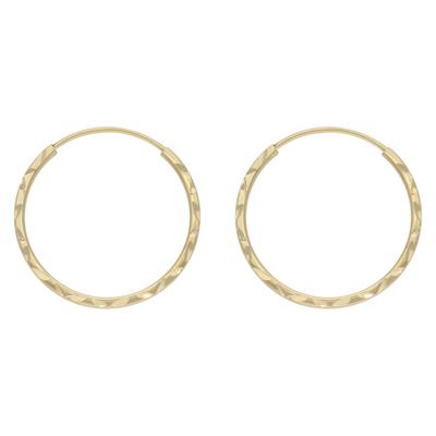 Paar Creolen FIRETTI "Schmuck Geschenk Gold 375 Ohrschmuck Ohrringe" Gr. 14, gold (gelbgoldfarben), Ohrringe, Damen, 14, Gelbgold 375