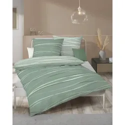 kaeppel Bettwäsche Satin Motion oliv 155x220 cm + 80x80 cm
