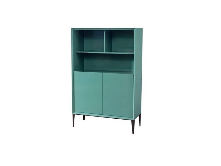 JVmoebel Vitrine Bunte Holzkommode mit Regal und Schrank in Grün, Orange, Blau (1-St) Made in Europa