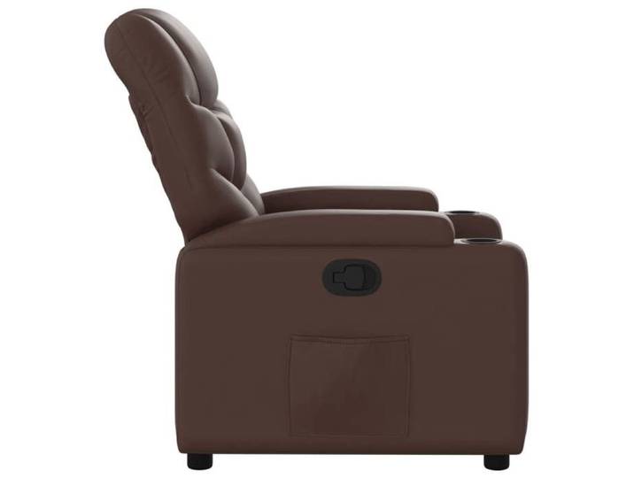 Fauteuil relax - Brun - Fauteuil inclinable - maximale : 110 kg - Marron Similicuir 74x89x100 cm F7435