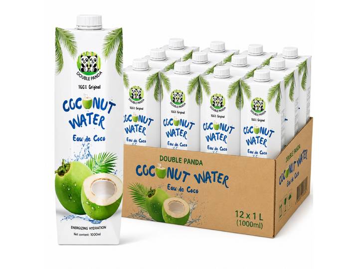 DOUBLE PANDA 100% Natuurlijk Kokoswater 12 x 1 L