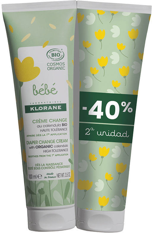 Klorane Bébé Bio crème pour le change pack 2 x 100 ml