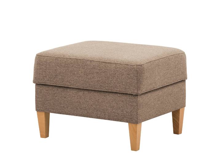 Polsterhocker Koski I 66 x 45 x 56cm Braun/Beige/Cappuccino Webstoff Ala: Cappuccino