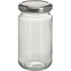 Vorratsglas 6 tlg., rund, mit silbernem Deckel, Inhalt: 0,212 Liter, TO53