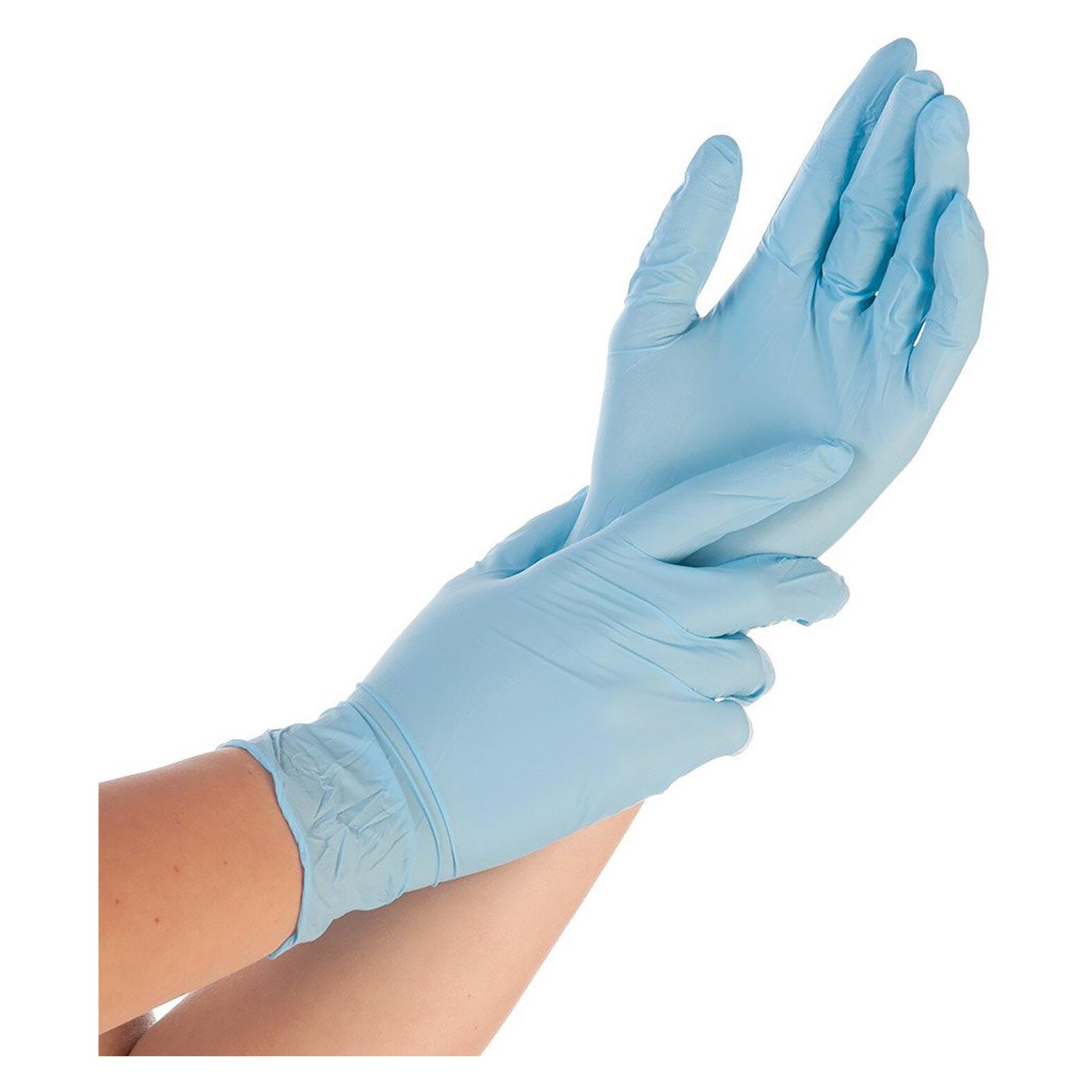 franz mensch Hygostar Nitrilhandschuhe SAFE PREMIUM, blau, Grösse M, puderfrei (M) (2705B)