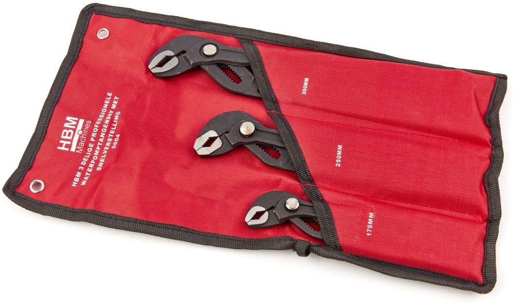 Set di pinze per pompa d'acqua professionale HBM 3 pezzi con regolazione rapida