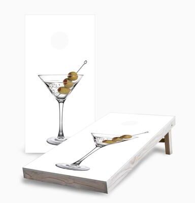 Skip's Garage Martini Corn Hole Board Set with Hole Lights