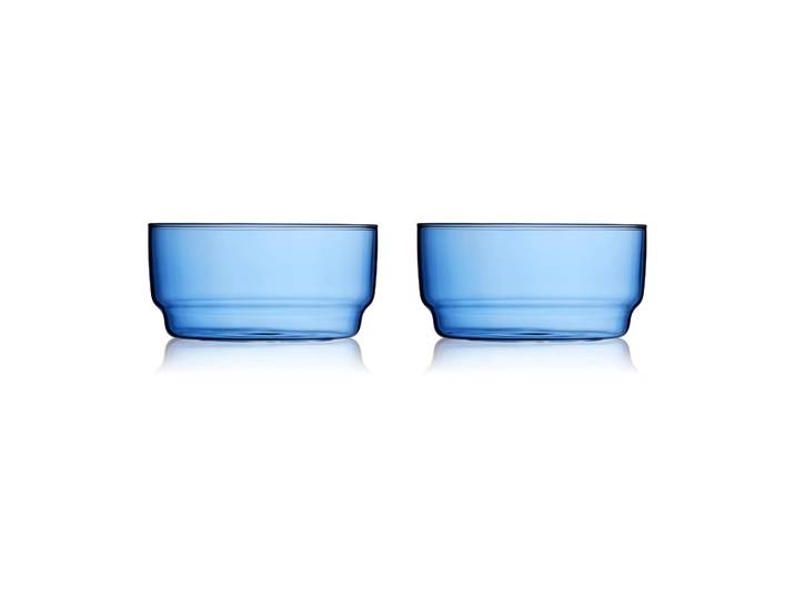Lyngby Glas Bol Torino 50 cl, lot de 2 Bleu