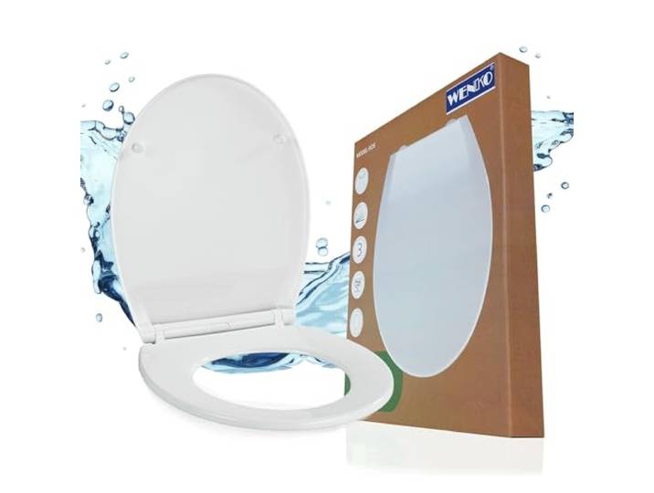 WENKO Premium wc-bril Kos wit, toiletbril, met softclosemechanisme