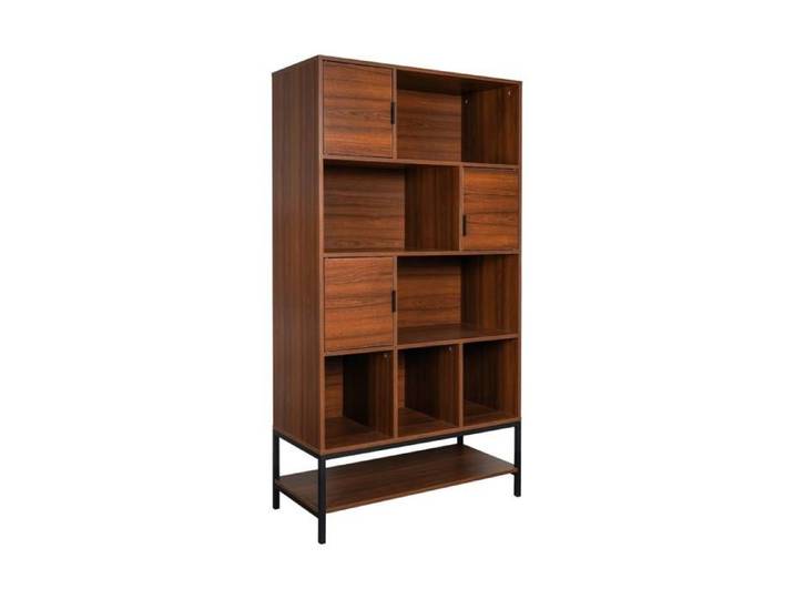sweeek - Bibliothèque décor noyer 9 compartiments WALNUT