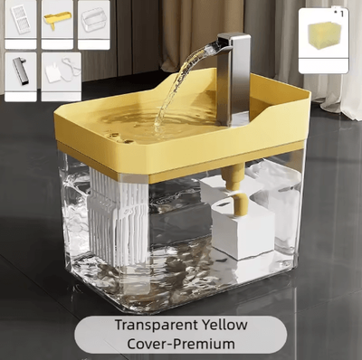 Inspire Picks 1.5L Ultra Quiet Automatic Pet Water Fountain For Cats & Dogs yellow