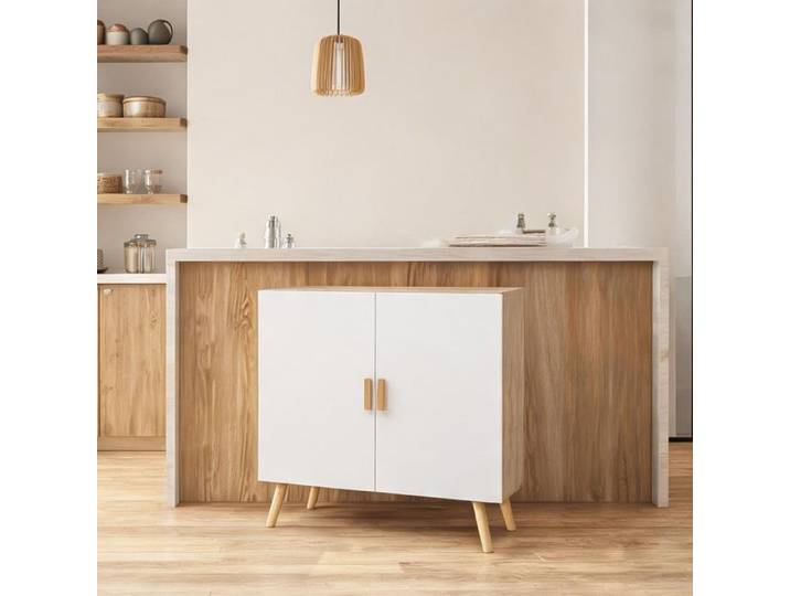 Servers and Sideboards and with Bois Naturel Panneaux De Particules and 29.9 x 16.2 x 29.1 in