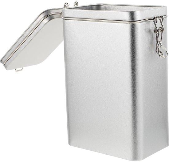 Unyqoos Retro voorraadbus – Luchtdichte vierkante metalen doos voor koffie, thee en melkpoeder in vintage stijl