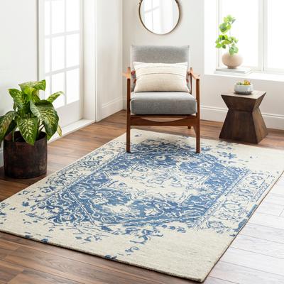 Livabliss Felecia Handmade Distressed Medallion Wool Area Rug
