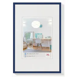 Walther Bilderrahmen New Lifestyle Kunststoff Normalglas / Floatglas / Blau / 18...