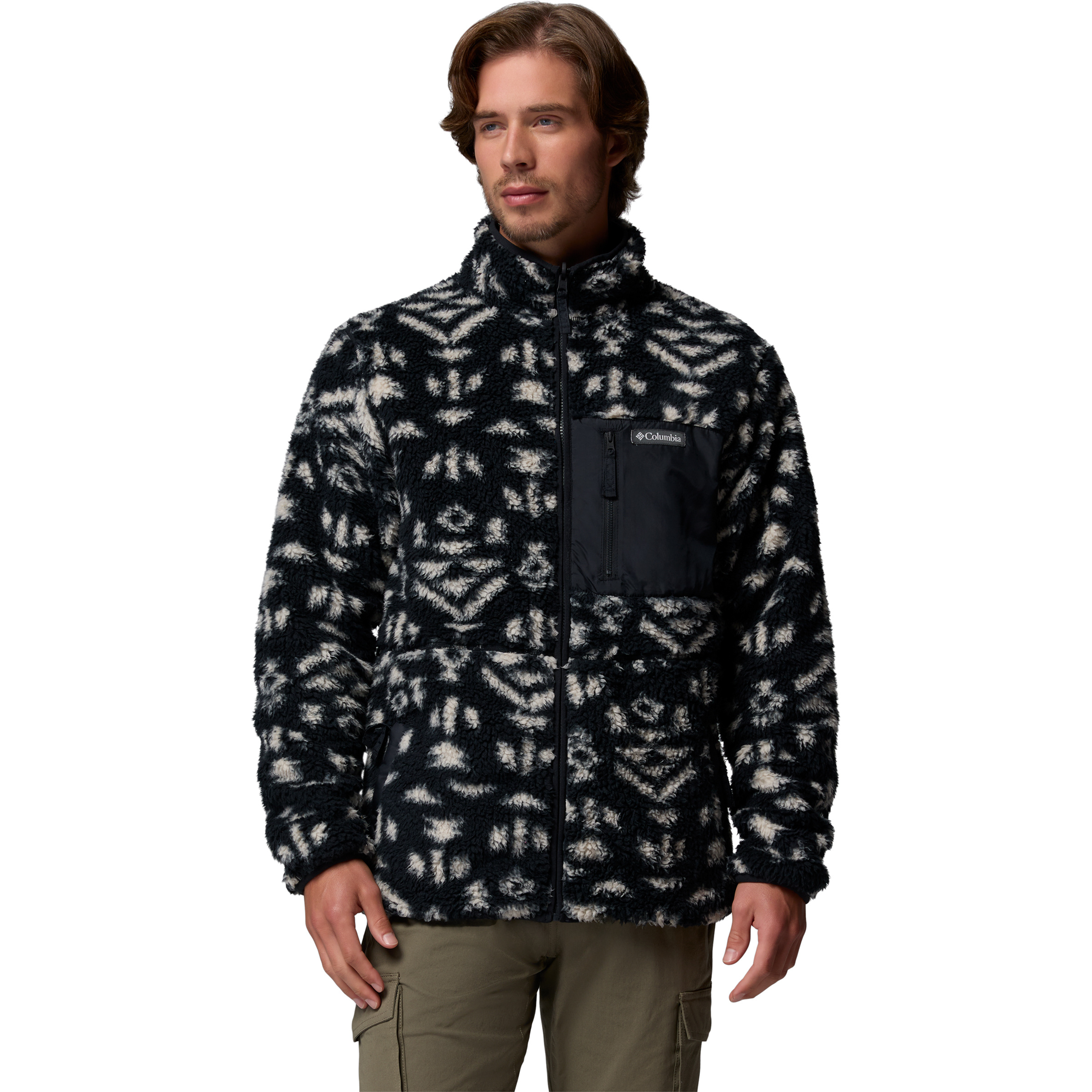 Columbia Winter Pass Reversible Fleece Herren Fleecejacke schwarz Größe XL Camping Widerstandsfähig