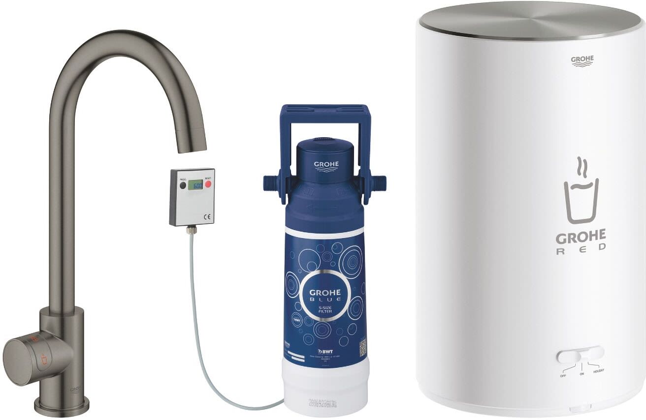 Grohe Red Mono Standventil und Boiler Größe M