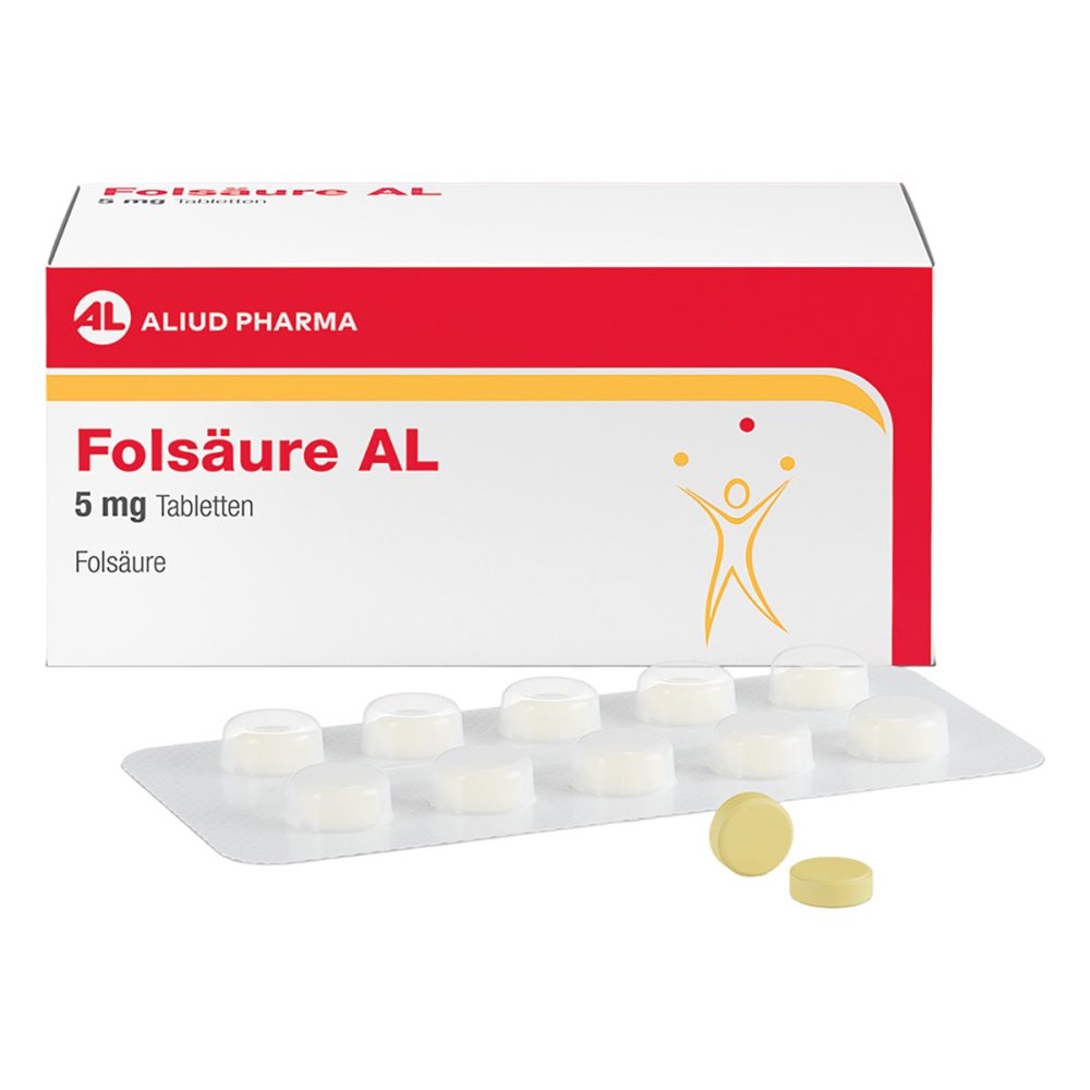 ALIUD Pharma GmbH Folsäure AL 5 mg Tabletten bei Folsäuremangel 17844713