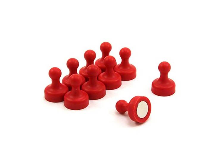 Hochleistungsroter Skittlermagnet Für Kühlschrank, Büro, Whiteboard, Mitteilungsboard 19mm x 25mm Hoch - Pack von 100