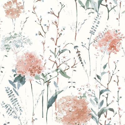 Laura Ashley Pallington Bloom Plaster Pink Wallpaper